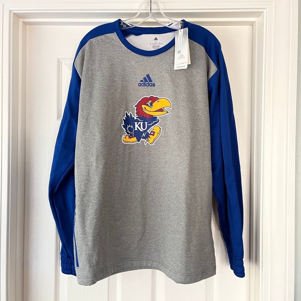 NWT Adidas Kansas Jayhawks crewneck sweatshirt, XL